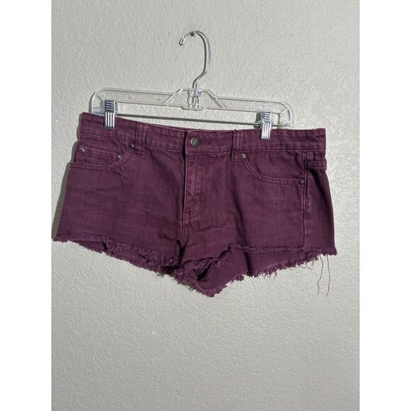 Forever 21 Shorts Denim Frayed Hem Womens Purple size 29 - Picture 1 of 8